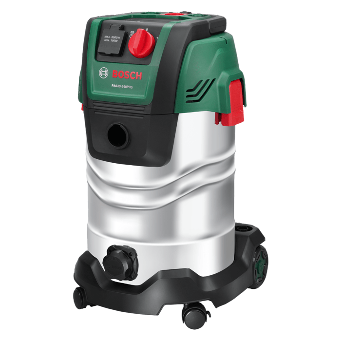 Aspirateur universel BOSCH - PAS 30-240PRS - 1300W - 67 l/s - Réservoir 30L - 240 mbar