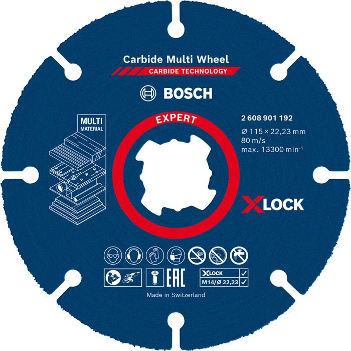 Disque a tronçonner - BOSCH EXPERT - 2608901193 - 125mm - Technologie Carbure - Multimatériaux