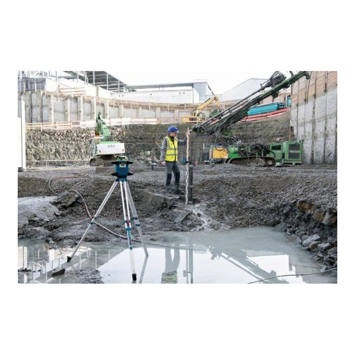 Laser rotatif Bosch Professional GRL 650 CHVG avec batterie, piles, cellule, lunettes, supports, platine, en coffret - 0601061V00