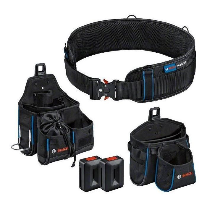 Combi-kit Outils - BOSCH PROFESSIONAL - Ceinture 93 - 2 Sacoches GWT 2 et GWT 4 - ProClick Holders - Taille S/M