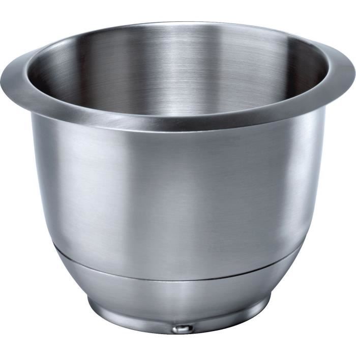Bol inox - BOSCH - MUZ5ER2 - Pour Kitchen machine MUM5 - 3,9 L - Jusqu'a 0,75 kg de farine + autres ingrédients (2 kg max.)