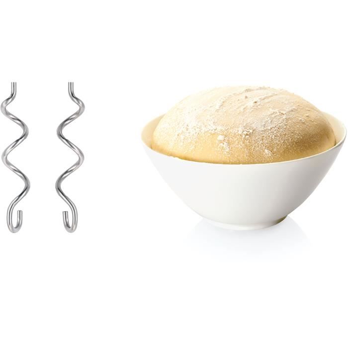 Batteur ErgoMixx 450 W - BOSCH MFQ36400 blanc/gris - 5 vitesses+turbo - 2 fouets inox - 2 crochets pÈtrisseurs inox -