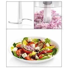 Hachoir BOSCH MMR08R2 - Rouge/Gris - 400W - CapacitÈ 0,8L - Couteau inox - Batteur a blancs