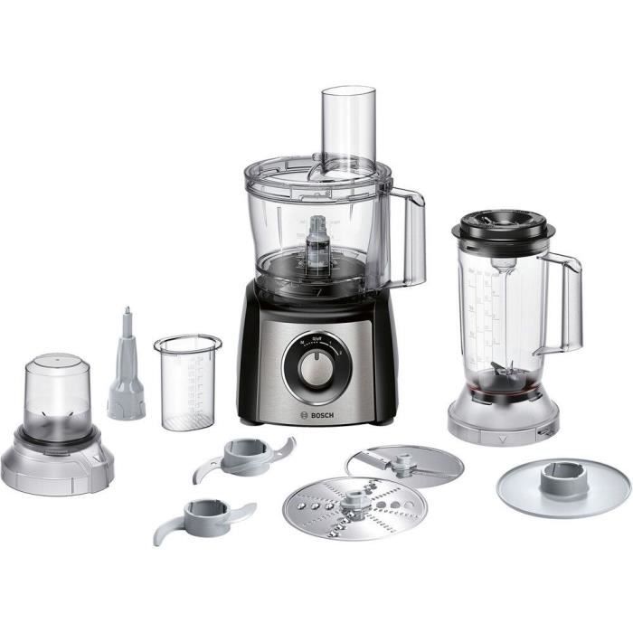 Robot multifonctions BOSCH MULTI TALENT MCM3501M - Noir et inox - 800 W - 2 vitesses + fonction pulse