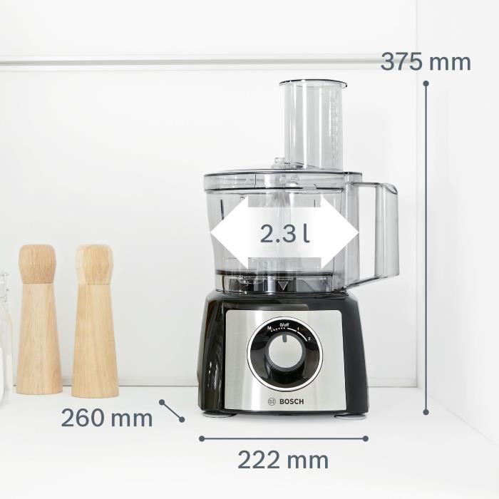 Robot multifonctions BOSCH MULTI TALENT MCM3501M - Noir et inox - 800 W - 2 vitesses + fonction pulse