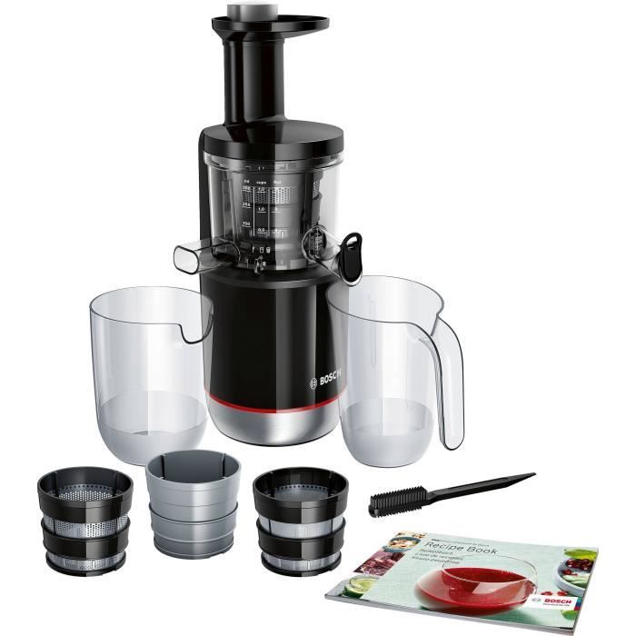 Extracteur de jus - BOSCH - MESM731M VitaExtract - Noir/inox - 150 W - 1 vitesse + reverse - syst. de sÈcuritÈ sur le couvercle