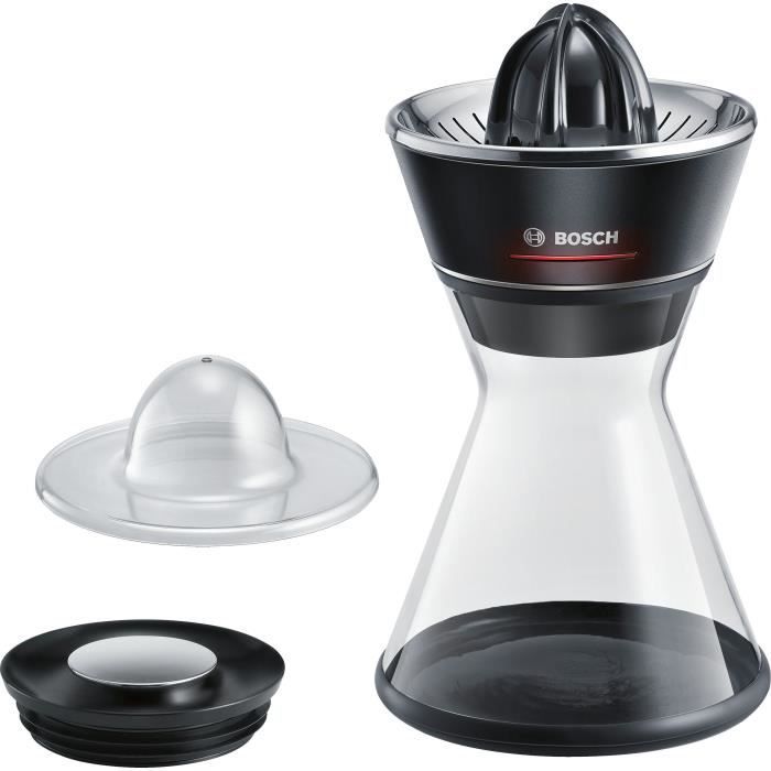 Presse-agrumes - BOSCH - MCP72GPB VitaStyle Citro - Noir / inox brossÈ - 40 W - LED - rÈcipient verre 1 L - cÙne universel