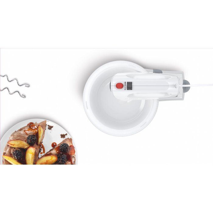 Batteur électrique - BOSCH - MFQ2600G ErgoMixx - 375 W - 4 vitesses + turbo - Blanc / Gris