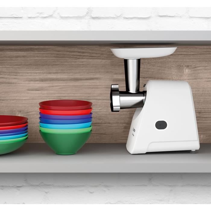 Hachoir a viande - BOSCH - MFW2510W - 2 grilles - Garnisseur de saucisses - Blanc