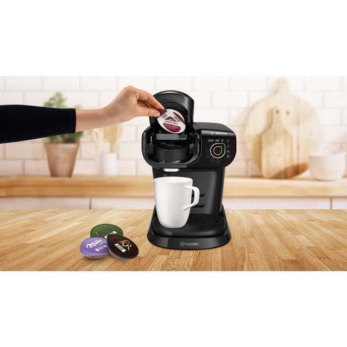 Cafetiere Tassimo - BOSCH TAS6502 - Noir - Espresso - RÈservoir d'eau amovible - Pose libre
