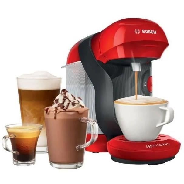 Machine multi-boissons BOSCH TAS1103 Tassimo Rouge - Pression 3,3bar - CapacitÈ du rÈservoir d'eau 0,7l