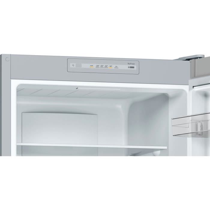 Réfrigérateur combiné - BOSCH - KGN33NLEB - Classe E - 282 L - 176 x 60 x 66 cm - Inox