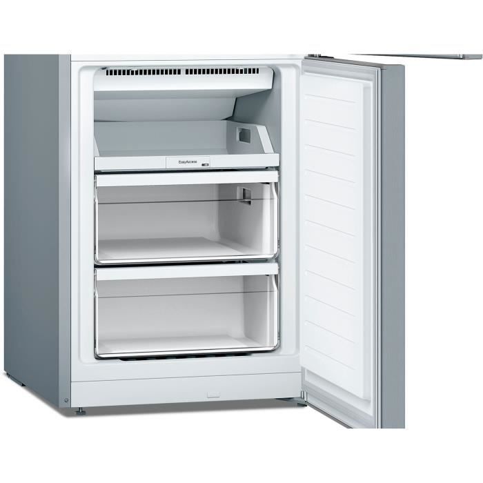 Réfrigérateur combiné - BOSCH - KGN33NLEB - Classe E - 282 L - 176 x 60 x 66 cm - Inox