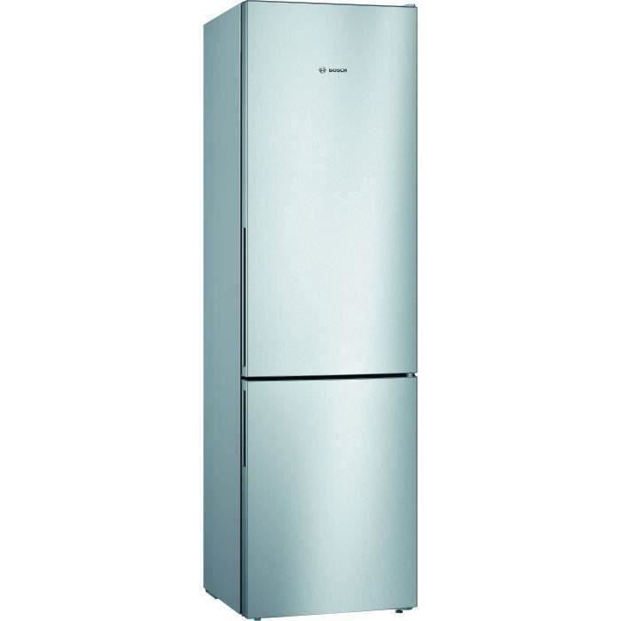 BOSCH KGV39VLEAS - RÈfrigÈrateur congÈlateur bas - 344L (250+94) - Froid brassÈ - L 60cm x H 201cm - Inox