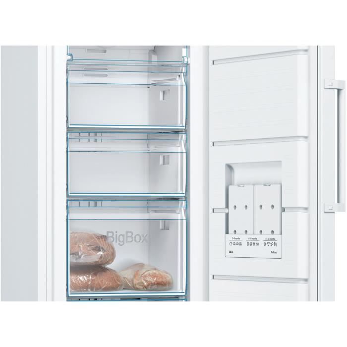 BOSCH - CongÈlateur armoire GSN29UWEW Porte: Blanc - SER4 - Volume utile total: 200 l - congÈlateur: 200 l - Full no frost