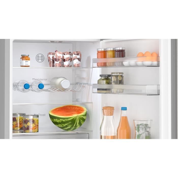 Réfrigérateur combiné BOSCH KGN367ICT SER4 - Classe C - Capacité 321L - H186 x L60 x P66,50 cm - Inox