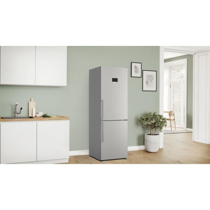Réfrigérateur combiné BOSCH KGN367ICT SER4 - Classe C - Capacité 321L - H186 x L60 x P66,50 cm - Inox