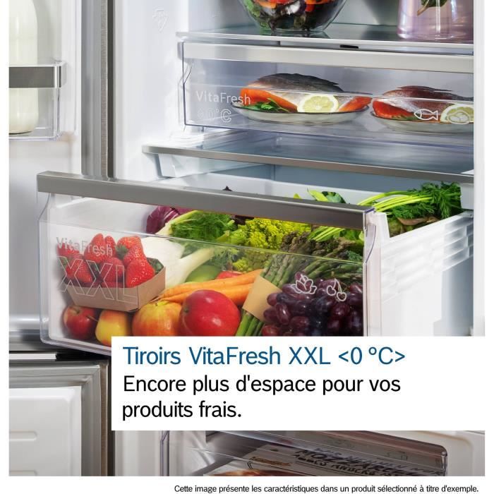 BOSCH Réfrigérateur congélateur KGN492LDF - Série 4 - Classe D - 440L - No frost