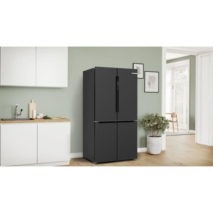 Réfrigérateur combiné - BOSCH SER4 - KFN96AXEA - Multi-portes - Classe E - 605 L - 183 x 90,5 x 73,1 cm - Acier brossé