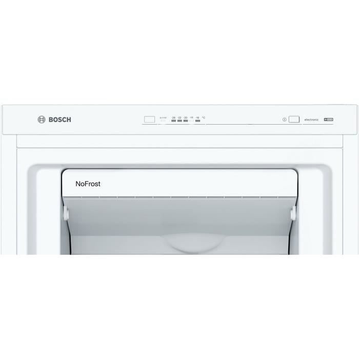 Congélateur armoire - BOSCH SER4 - GSN36CWEP - Classe E - 242 L - 186 x 60 x 65 cm - Blanc
