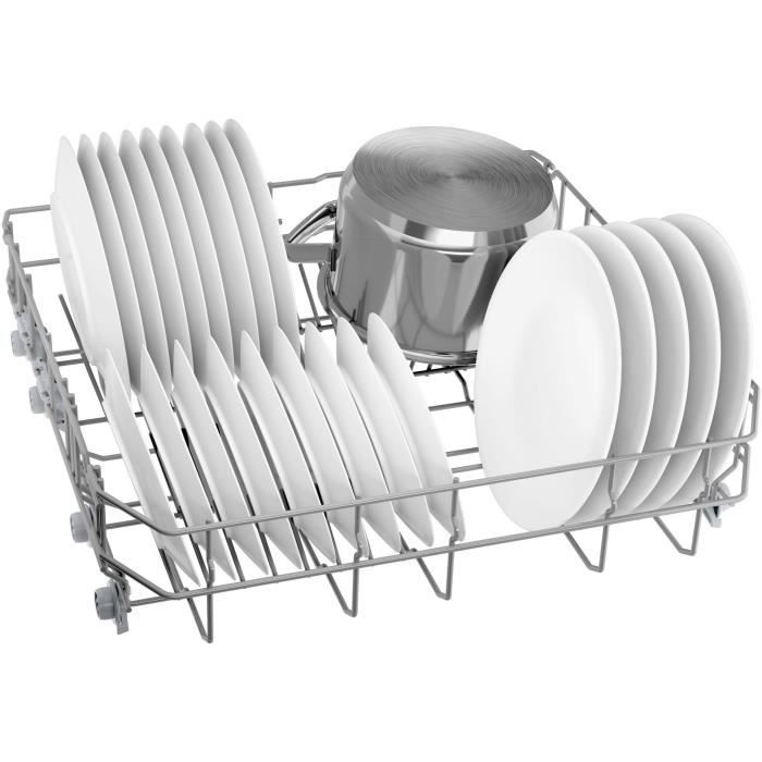 Lave-vaisselle pose libre BOSCH SMS2HVI02E SER2 - 14 couverts - Induction - L60cm - 46 dB - tiroir a couverts - Acier brossé
