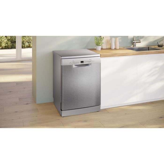 Lave-vaisselle pose libre BOSCH SMS2HVI02E SER2 - 14 couverts - Induction - L60cm - 46 dB - tiroir a couverts - Inox