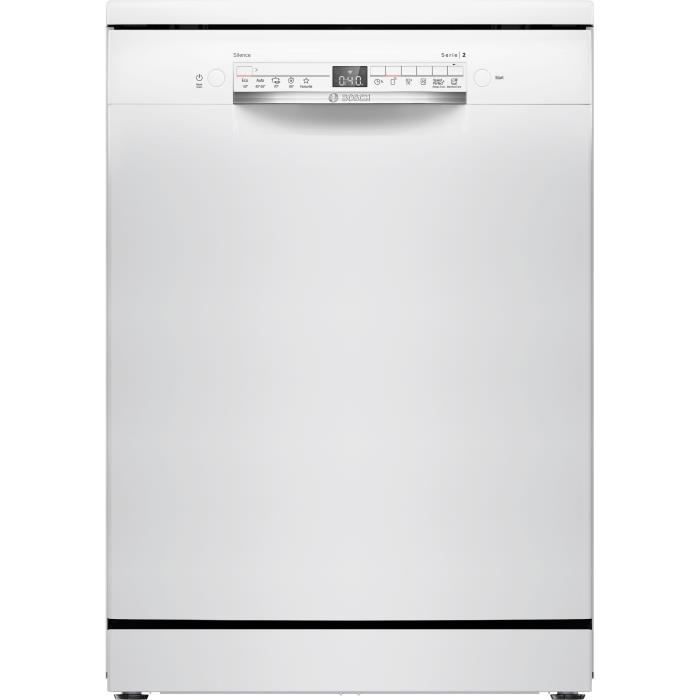 Lave-vaisselle pose libre BOSCH SMS2HTW02E SER2 - 13 couverts - Induction - L60cm - 43 dB - Classe D - Blanc