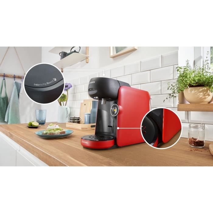Machine a cafÈ multi-boissons - BOSCH TASSIMO - TAS163E - T16 Finesse - 1400 W - 0,7 l - Rouge