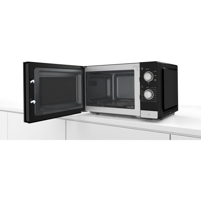 Micro-ondes simple pose-libre - BOSCH SER2 - FFL020MS2F - Noir - 1 mode de cuisson - 26 x 44,2 x 34,5 cm