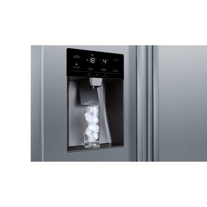 Réfrigérateur américain - BOSCH SER6 - KAD93AIDP - Machine a glaçons - Classe D - 562 L - 178,7 x 90,8 x 70,7 cm - Acier brossé