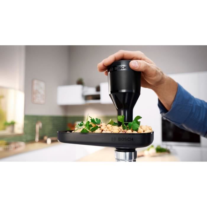 Hachoir a viande Série 4 - BOSCH - MFWS430B - 3 grilles de hachoir - Marche arriere - Noir
