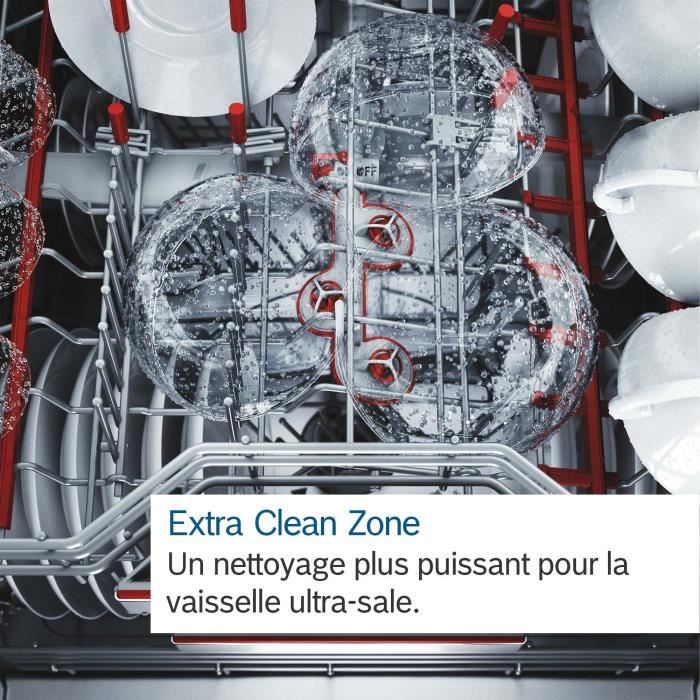 Lave-vaisselle pose libre BOSCH SSMS6ZCW12F SER6 - 14 couverts - Induction - L60cm - 38 dB - tiroir a couverts - Blanc