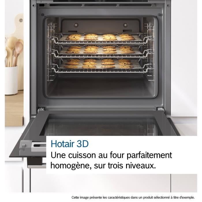 Four pyrolyse Softclose - BOSCH SER4 - HQG572BB3F - Noir - 8 modes de cuisson - 59,5 x 59,4 x 54,8 cm