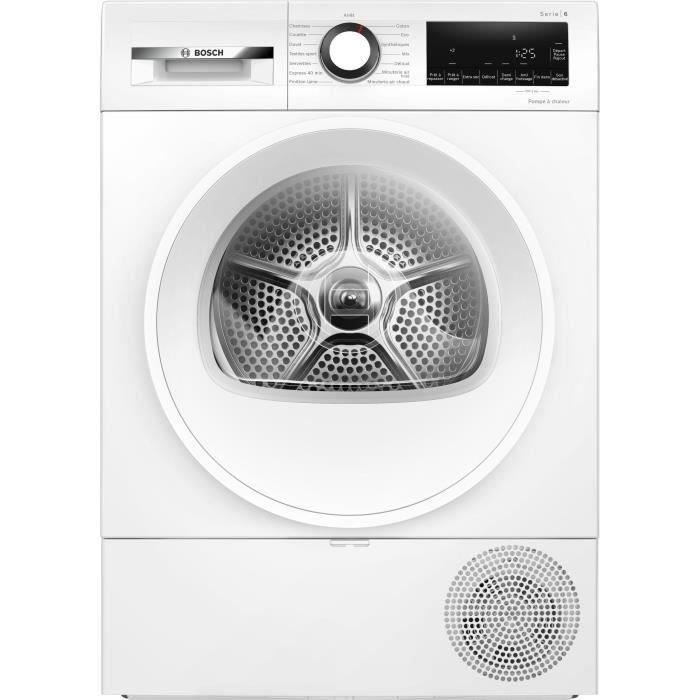 Seche-linge pompe a chaleur BOSCH WQG1420DFR SER6 - 9 kg - Induction - L60cm - Blanc