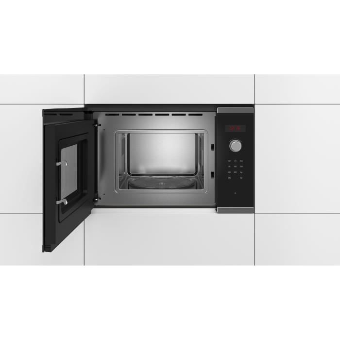 Micro-ondes simple encastrable - BOSCH SER4 - BFL523MS1F - Inox - 20 L - 38,2 x 59,4 x 31,7 cm