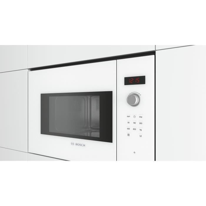 Micro-onde encastrable - BOSCH SER4 - BFL523MW1F - Blanc - 59,4 x 31,7 x 38,2 cm
