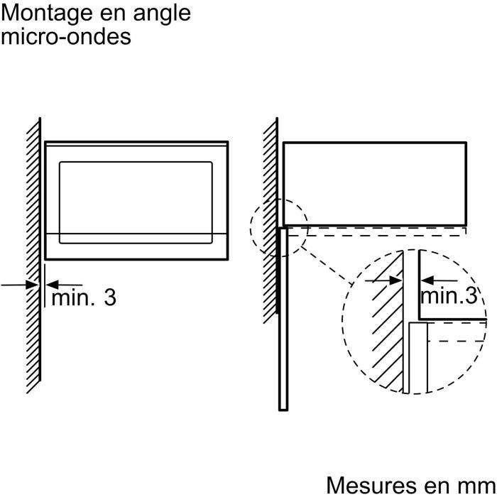 Micro-onde encastrable - BOSCH SER4 - BFL523MW1F - Blanc - 59,4 x 31,7 x 38,2 cm