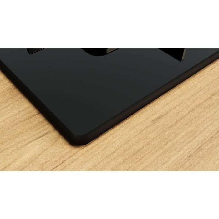 Table de cuisson a gaz - BOSCH Série 2 - 4 foyers - 52 x 59 x 5,4 cm - POP6B6K30 - Noir
