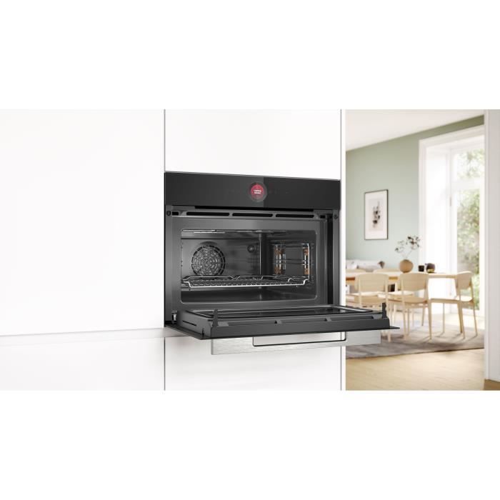 Four combiné micro-ondes encastrable Softclose - BOSCH SER8 - CMG7241B1F - Noir - 45 L - 45,5 x 59,4 x 54,8 cm