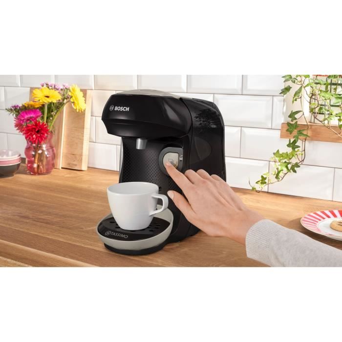Machine a café - BOSCH - TAS109E - Tassimo Happy - 1400 W - 0,7 L - Noir / Creme