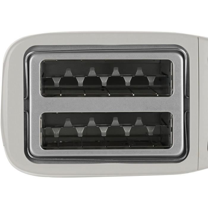 Grille-pain - BRANDT - T02T1050W - 2 fentes - 7 niveaux de puissance - Tiroir ramasse-miettes - Blanc
