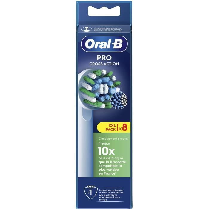 Brossettes - ORAL-B - Cross action - X-filaments (FR) x8