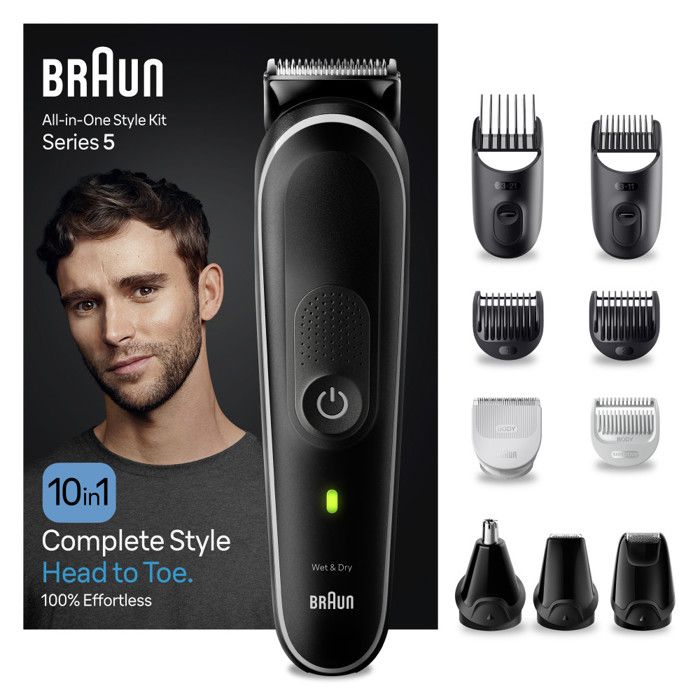 Tondeuse tout-en-un - BRAUN - Series 5 MGK5440 - 10 en 1 - Kit pour barbe, cheveux, rasage du corps & bien plus
