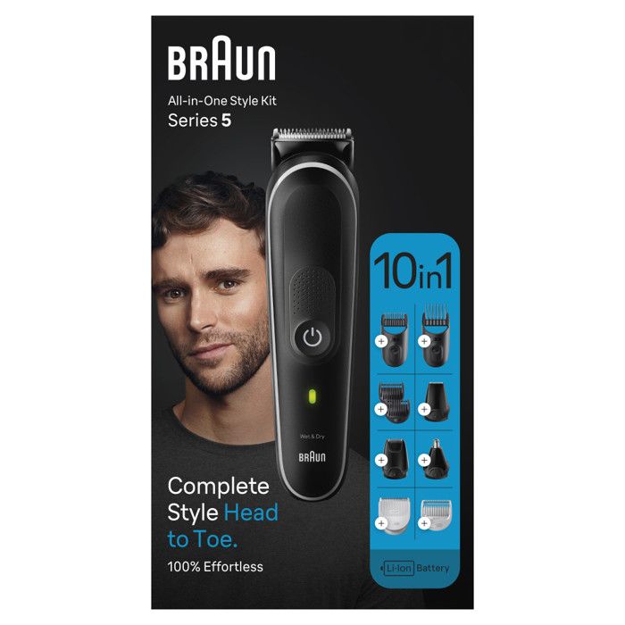 Tondeuse tout-en-un - BRAUN - Series 5 MGK5440 - 10 en 1 - Kit pour barbe, cheveux, rasage du corps & bien plus
