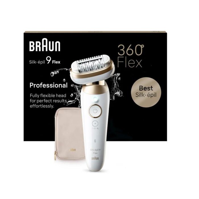 Épilateur - BRAUN - Silk-épil 9-011 3D - Sans fil - 2 modes - Blanc
