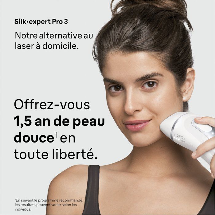 Épilateur a lumiere pulsée - BRAUN - IPL PL3020 - 300 000 flashs - Blanc