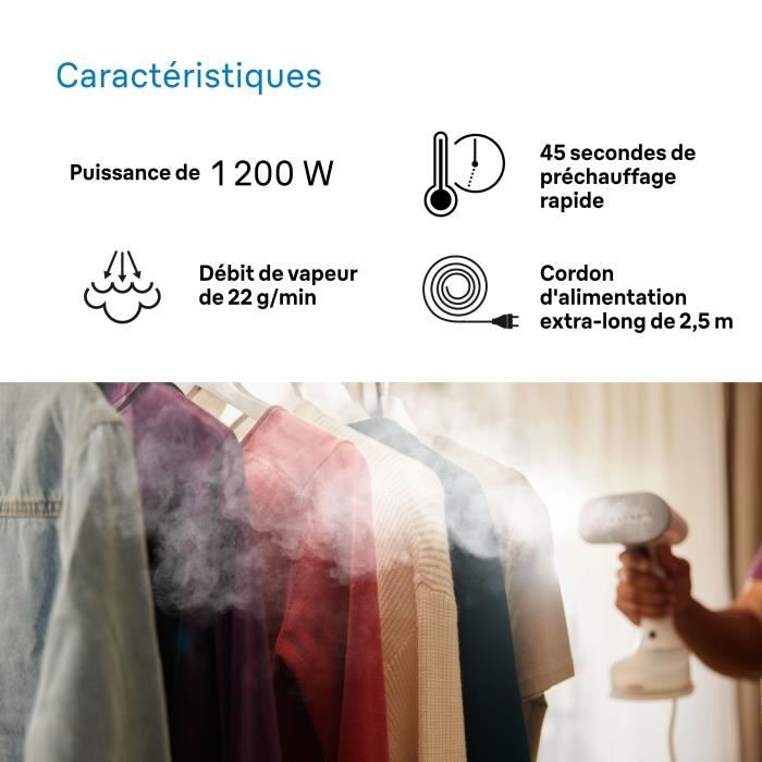 Défroisseur vapeur - BRAUN - GS5011PU - Vertical - 1200 W - 22 g/min - Blanc / Violet