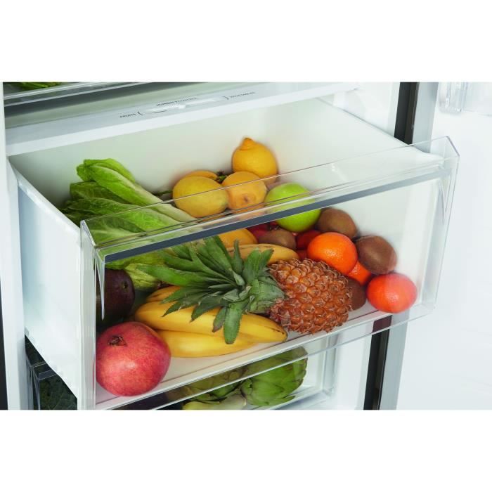 BRANDT BFL862YNX RÈfrigÈrateur 1 porte - 355 L - Froid ventilÈ - L59,5 x H185 cm - Inox