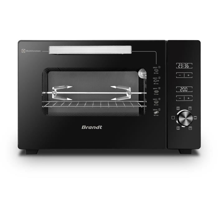 BRANDT - FC406MHB - Mini four 40L - Dimensions plat : 29*38 cm - Réglage de la température: 40 ? a 220 ?