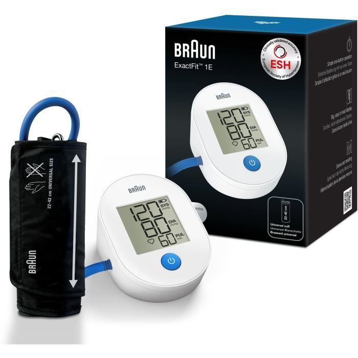 Tensiometre bras - BRAUN - ExactFit™ 1E - Blanc